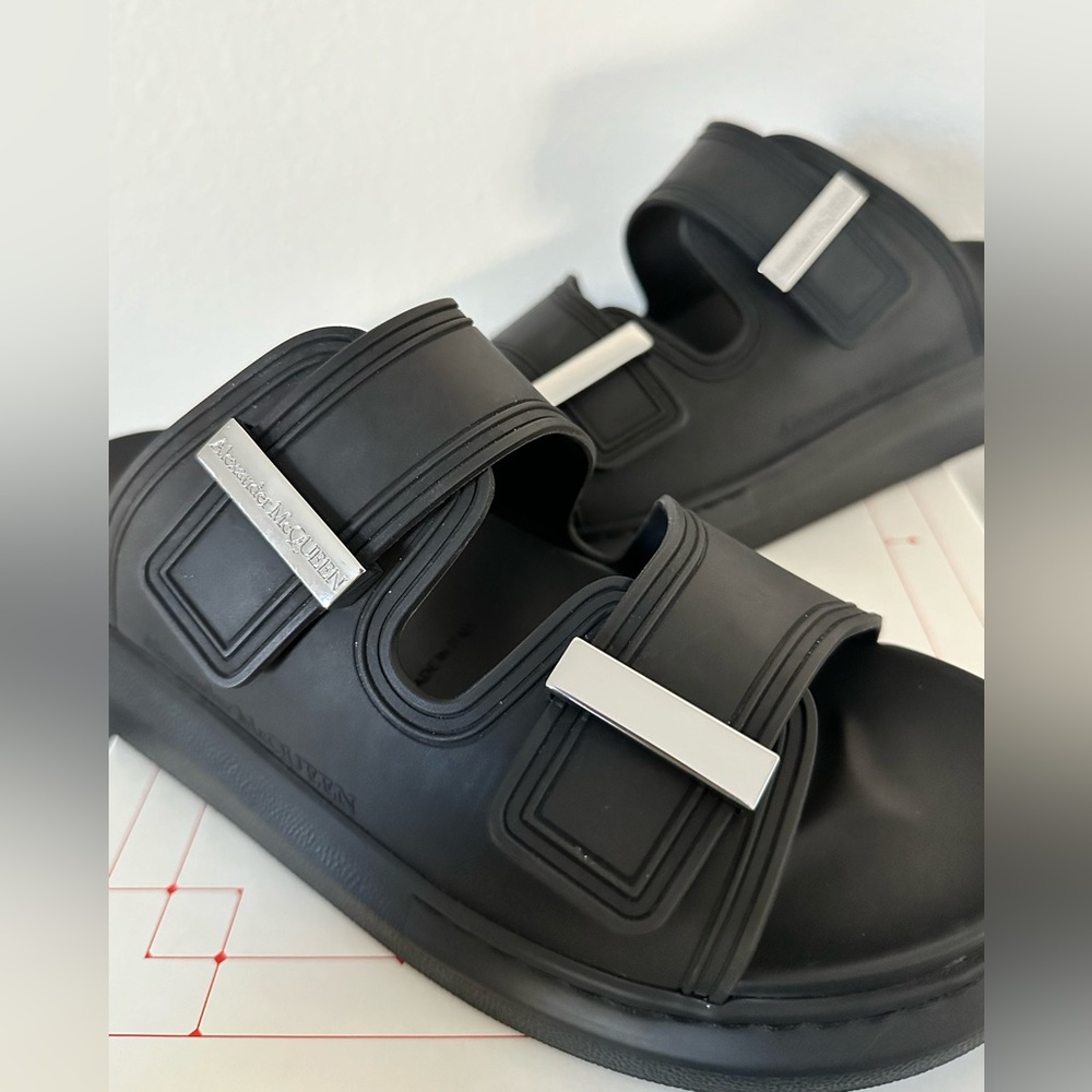Alexander McQueen Buckle Slide Sandals Black Men’s EU 40 - Picture 4 of 5